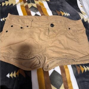 Hurley Tan Jean Shorts Casual Fitted Style